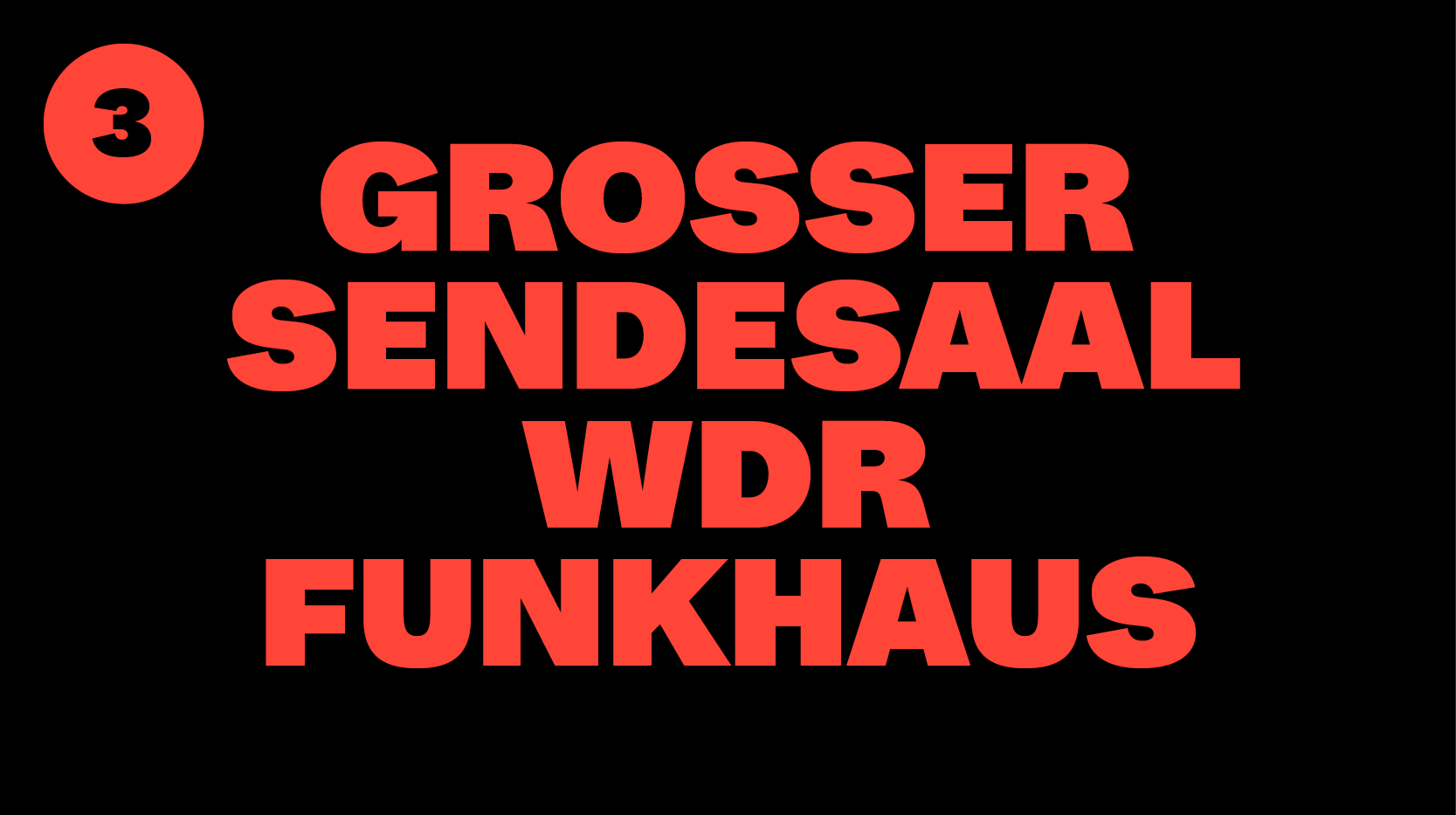 Großer Sendesaal WDR Funkhaus