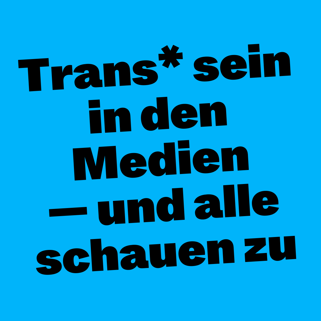 Trans* sein in den Medien (TINCON)