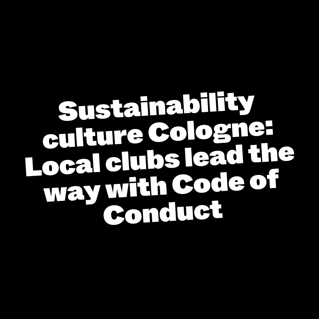 Sustainability culture Cologne:
